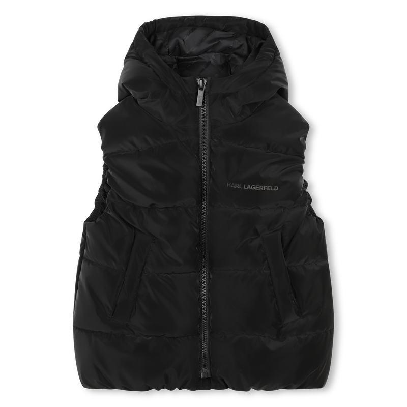 Piumino smanicato cappuccio KARL LAGERFELD KIDS 
                        RAGAZZO