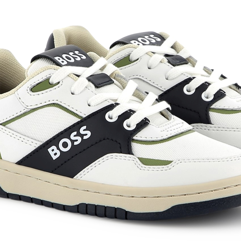 Sneakers con lacci bimateriali BOSS 
                        RAGAZZO