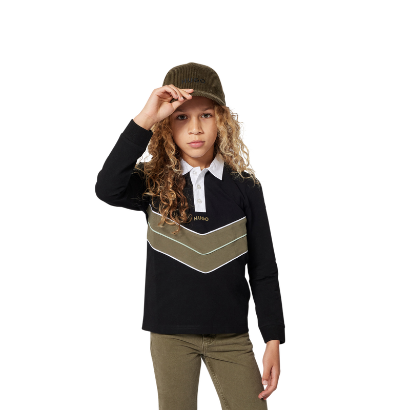 Polo a maniche lunghe HUGO 
                        RAGAZZO