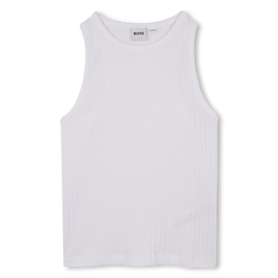 CANOTTA CON PIASTRA IN METALLO BOSS BAMBINA