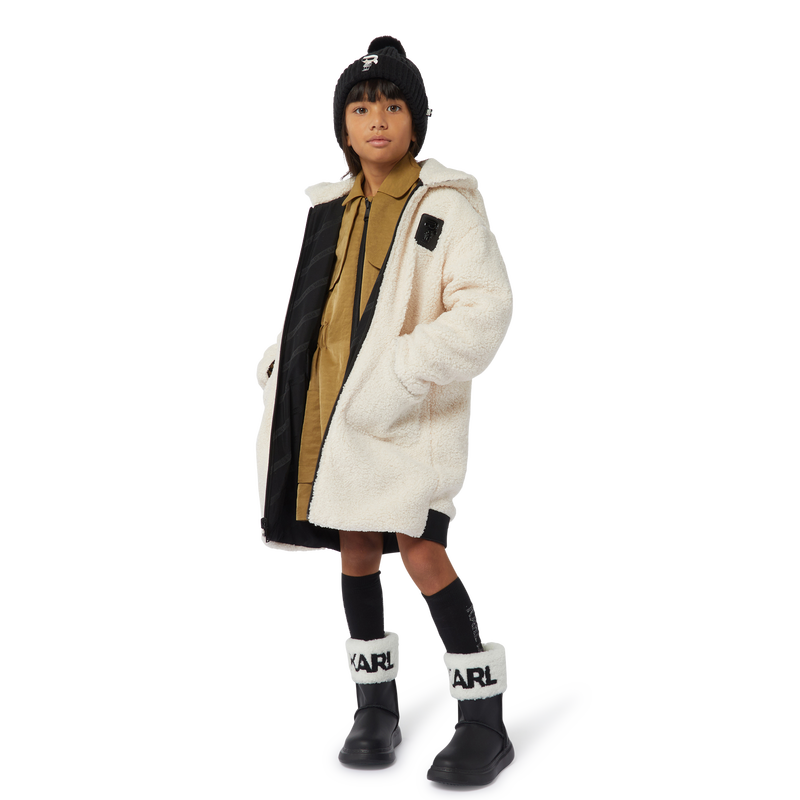 Abito con zip e nastri a righe KARL LAGERFELD KIDS 
                        BAMBINA
