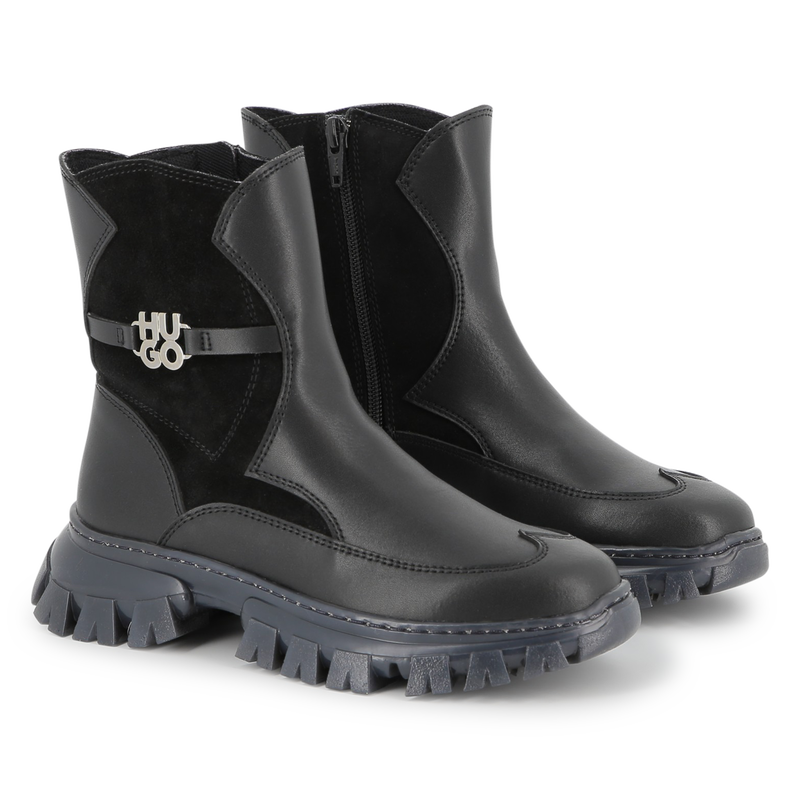 Stivaletti con chiusura a zip HUGO 
                        BAMBINA