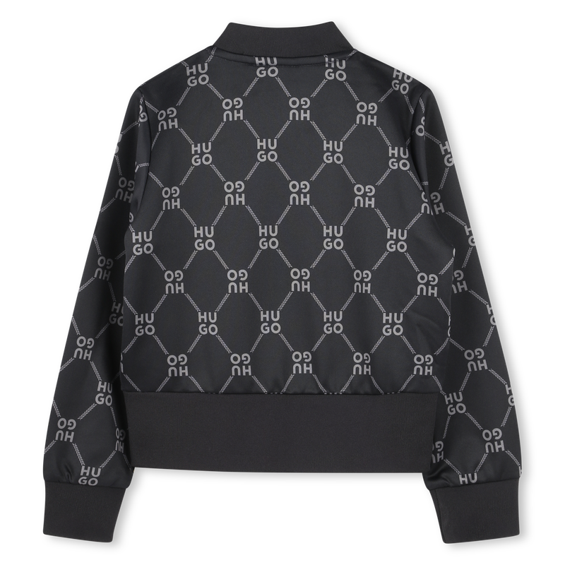 Felpa con zip e logo HUGO 
                        BAMBINA