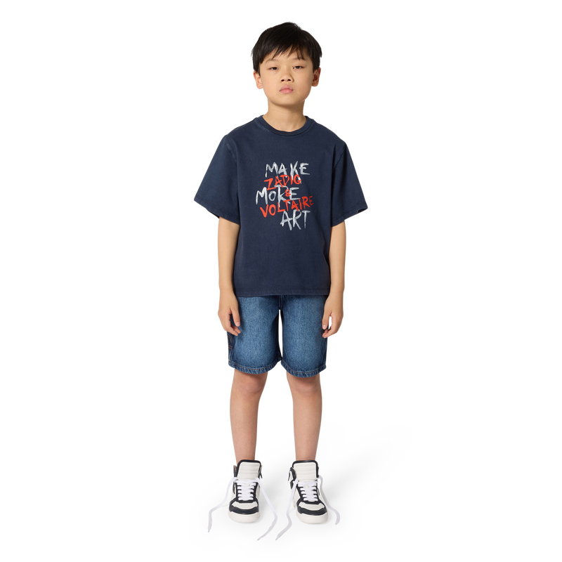 T-SHIRT A MANICHE CORTE ZADIG & VOLTAIRE 
                        RAGAZZO