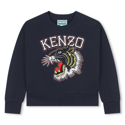 Felpa ricamata in cotone KENZO KIDS BAMBINA