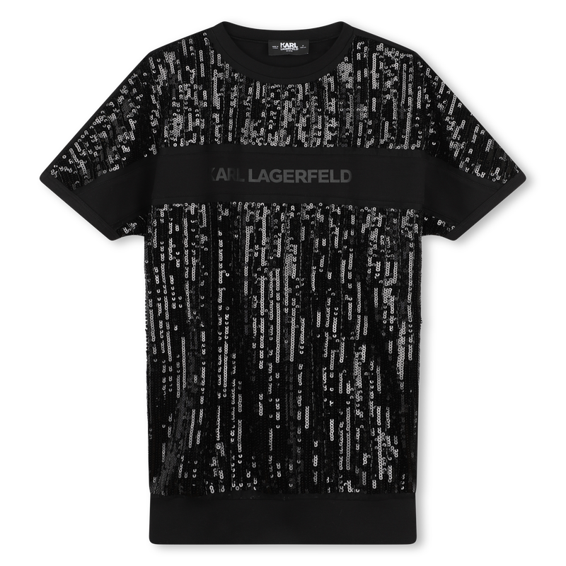 Abito dritto perle paillettes KARL LAGERFELD KIDS 
                        BAMBINA