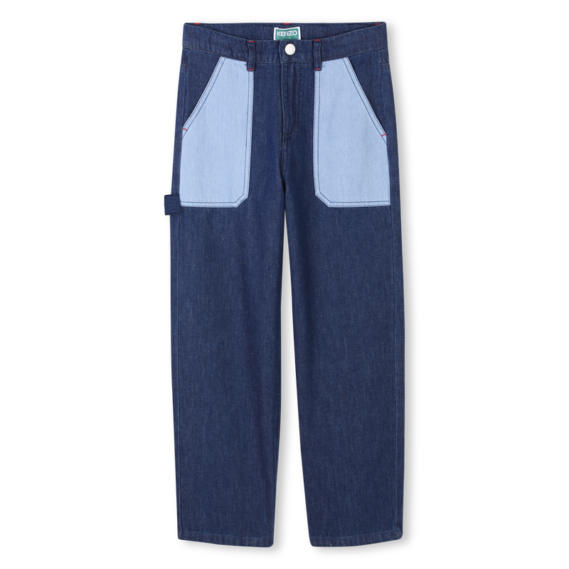 Jeans con tasche e ricami KENZO KIDS 
                        RAGAZZO