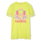 Abito dritto con frange, GIALLO LIMONE, hi-res