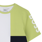 T-shirt in piqu&eacute; di cotone BOSS 
                    RAGAZZO