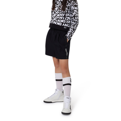 Shorts in cotone con strass DKNY BAMBINA