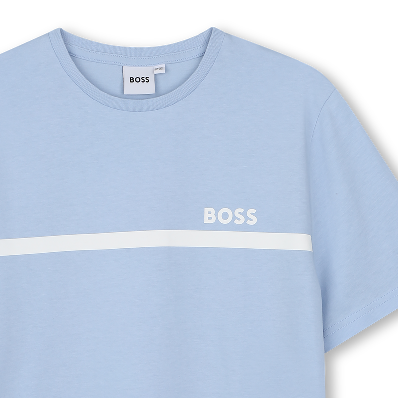 T-SHIRT A MANICHE CORTE BOSS 
                        RAGAZZO
