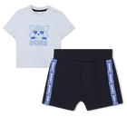 T-shirt con stampa e shorts BOSS 
                    BAMBINO