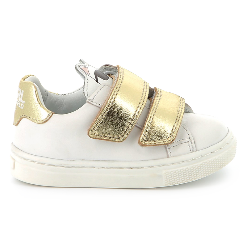 Sneakers in pelle a strappo KARL LAGERFELD KIDS 
                        BAMBINA
