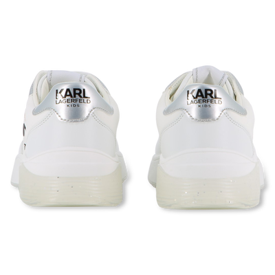 Sneakers con lacci e badge KARL LAGERFELD KIDS BAMBINA