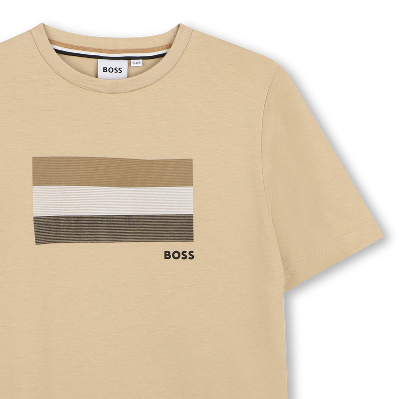 T-SHIRT A MANICHE CORTE BOSS 
                        RAGAZZO