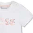 T-shirt con stampa lucida BOSS 
                    BAMBINA