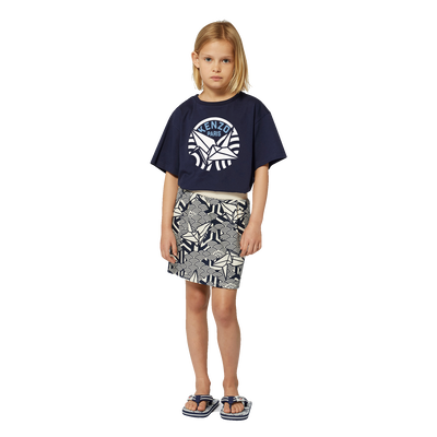 T-shirt con stampa e logo KENZO KIDS BAMBINA
