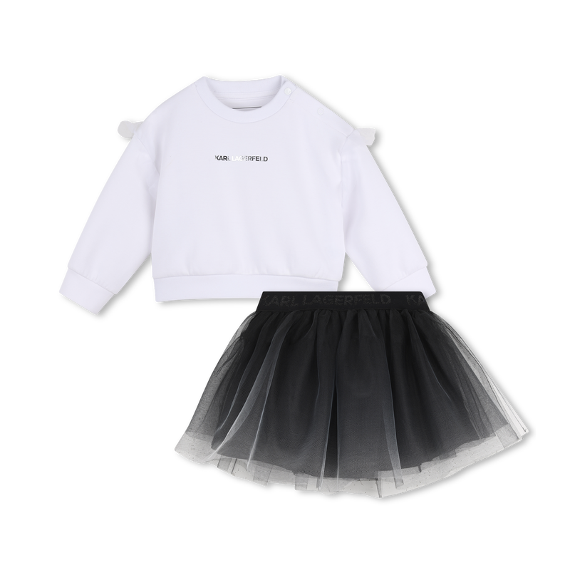 Completo felpa e gonna KARL LAGERFELD KIDS 
                        BAMBINA