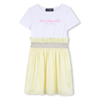 Abito bi-materiale manica corta KARL LAGERFELD KIDS 
                    BAMBINA