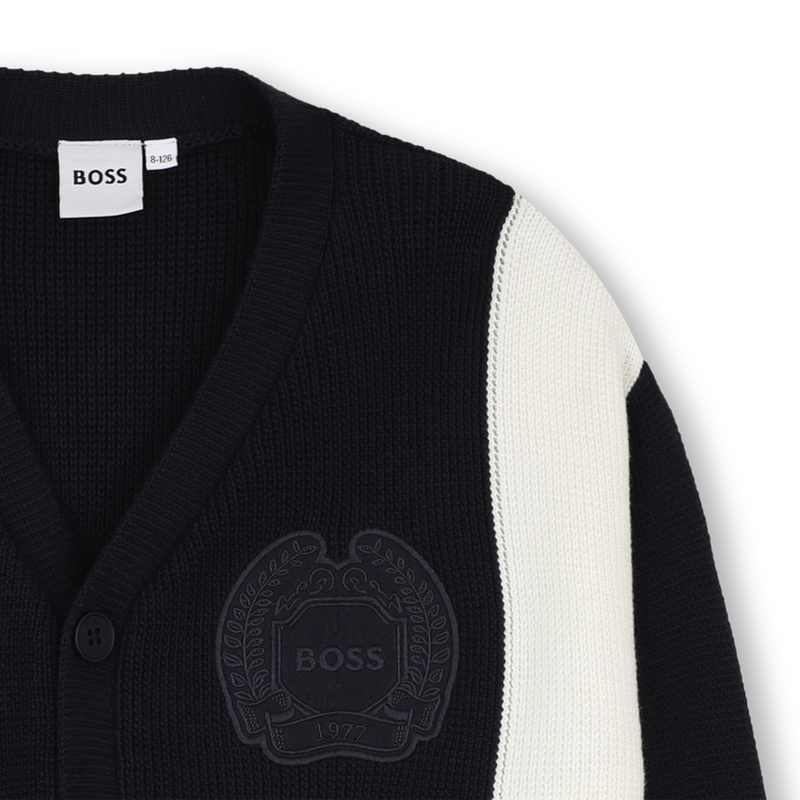 Cardigan in maglia BOSS 
                        RAGAZZO