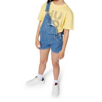 Salopette corta in jeans HUGO BAMBINA