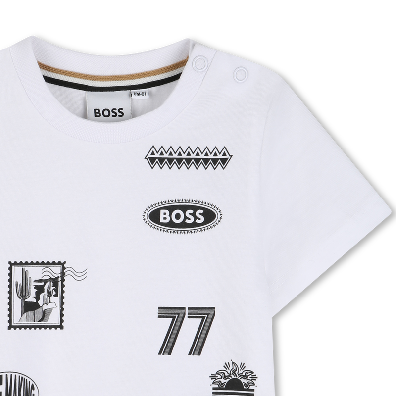 T-SHIRT A MANICHE CORTE BOSS 
                        RAGAZZO