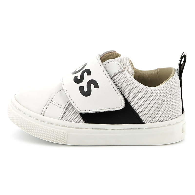 Sneakers a strappo misto pelle BOSS 
                        RAGAZZO