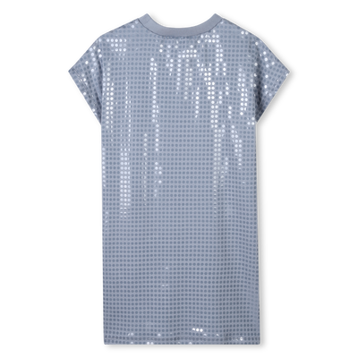 Abito in cotone con paillettes DKNY BAMBINA