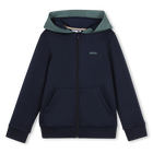 Felpa con cappuccio e zip BOSS 
                    RAGAZZO