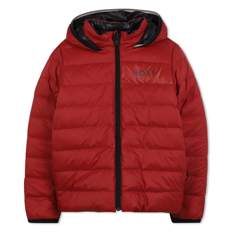 Piumino reversibile con cappuccio BOSS 
                        RAGAZZO
