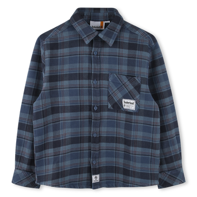 Checked Cotton Shirt Jacket TIMBERLAND RAGAZZO