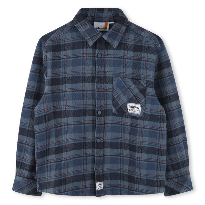 Checked Cotton Shirt Jacket TIMBERLAND 
                        RAGAZZO