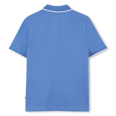 Polo tinta unita piqu&eacute; cotone BOSS RAGAZZO