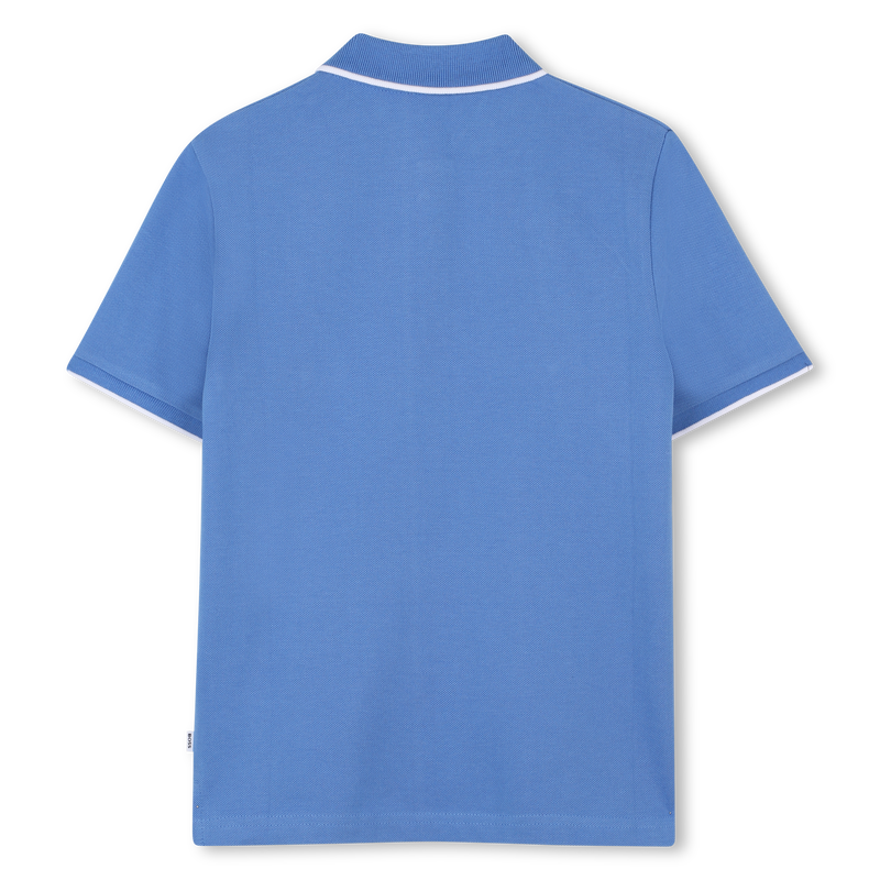 Polo tinta unita piqu&eacute; cotone BOSS 
                        RAGAZZO