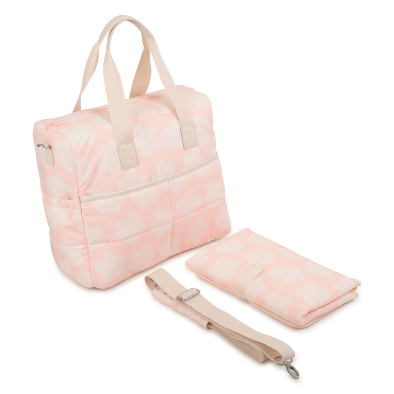 Borsa per pannolini trapuntata in popeline stampat KENZO KIDS 
                        UNISEX