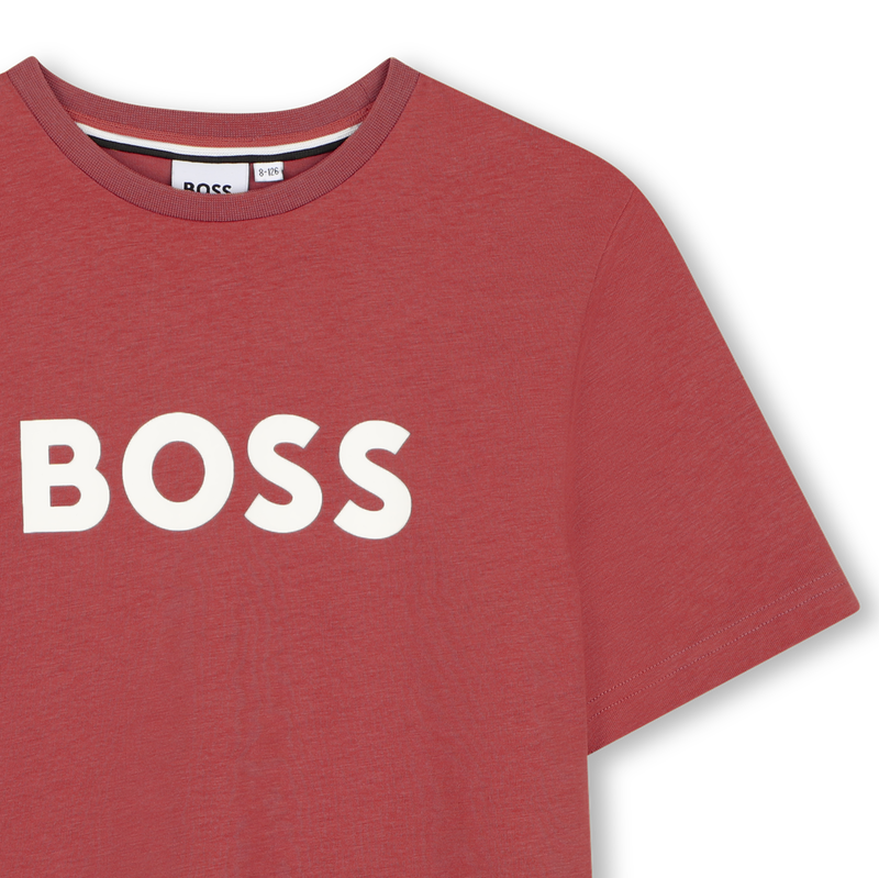 T-SHIRT A MANICHE CORTE BOSS 
                        RAGAZZO