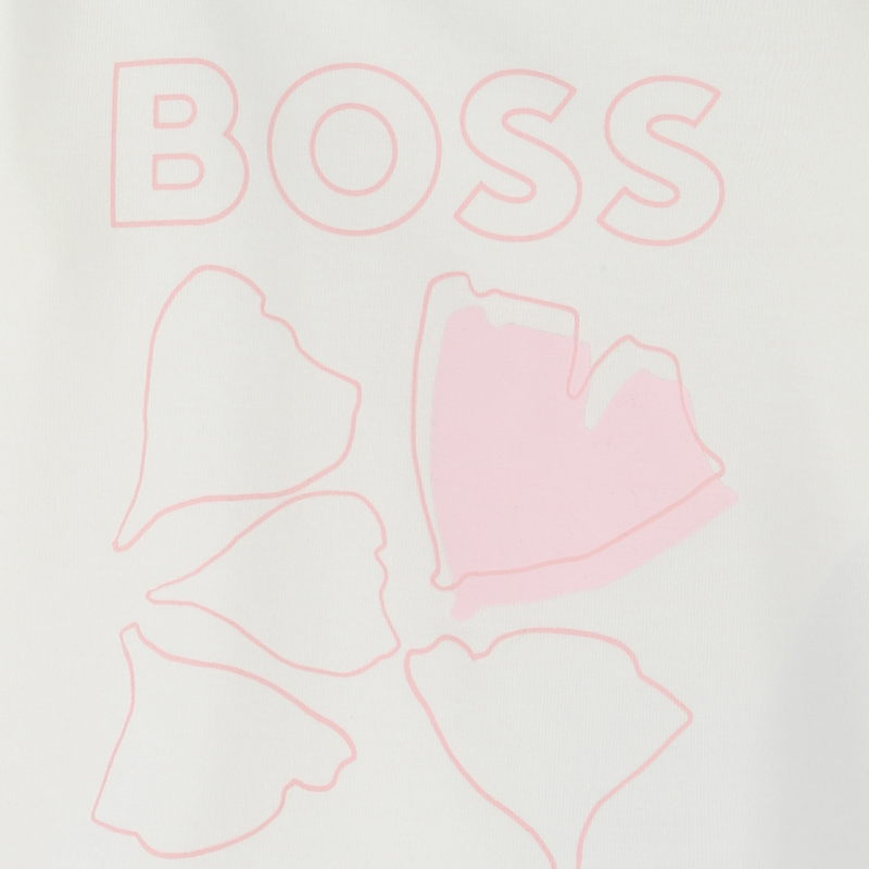 T-shirt con stampa petali BOSS 
                        BAMBINA