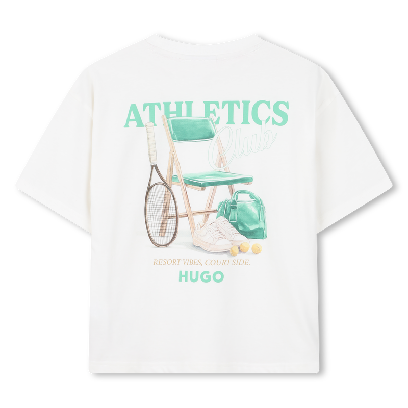 T-SHIRT A MANICHE CORTE HUGO 
                        RAGAZZO