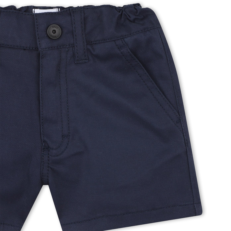 Shorts tinta unita in cotone BOSS 
                        RAGAZZO