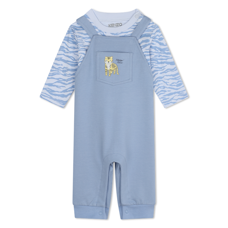 Cotton T-Shirt & Overalls KENZO KIDS 
                        RAGAZZO