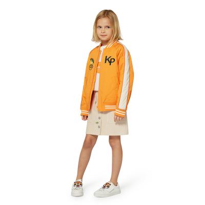 Gonna in cotone con badge KENZO KIDS BAMBINA