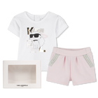 TEE SHIRT+SHORT KARL LAGERFELD KIDS 
                    BAMBINA