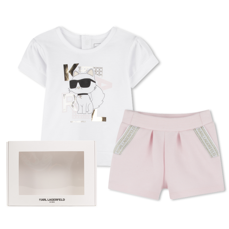 TEE SHIRT+SHORT KARL LAGERFELD KIDS 
                        BAMBINA