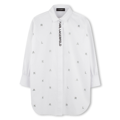 Abito camicia a maniche lunghe KARL LAGERFELD KIDS BAMBINA