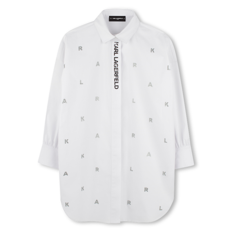 Abito camicia a maniche lunghe KARL LAGERFELD KIDS 
                        BAMBINA