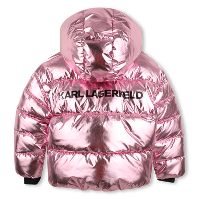 Giacca a vento con cappuccio KARL LAGERFELD KIDS BAMBINA