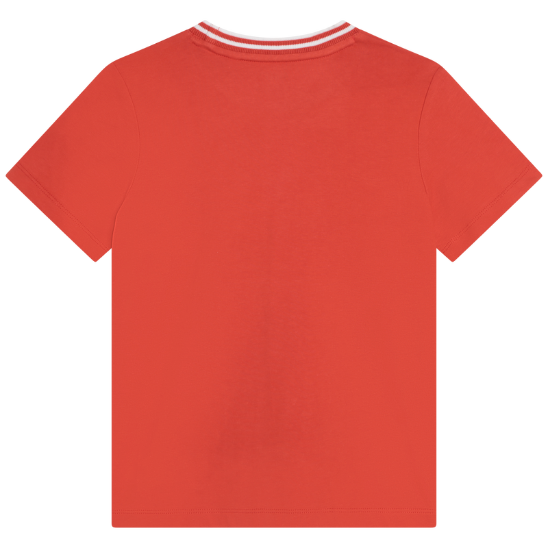 T-shirt con collo a righe