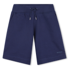 Bermuda da jogging in felpa, BLU MEDIEVALE, hi-res