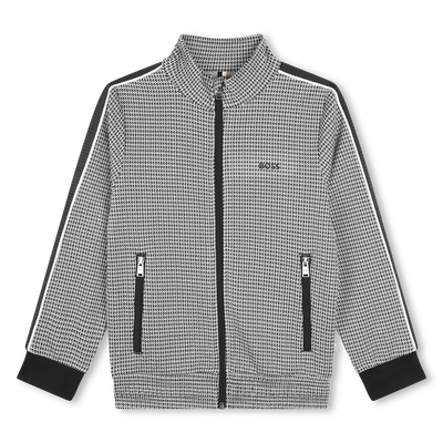 Cardigan con zip stampato BOSS RAGAZZO