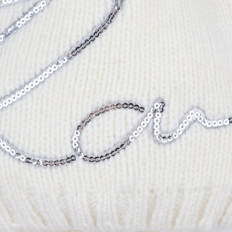 Knitted hat with pompom KARL LAGERFELD KIDS 
                        BAMBINA